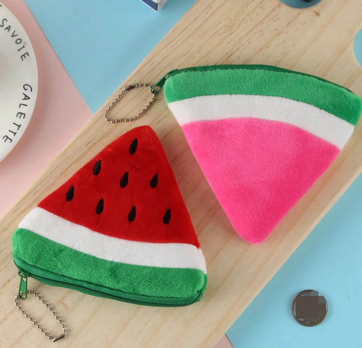 Kawaii 11 см 4 дизайна фруктовый подарочный пакет. Женская плюшевая Сумочка для монет