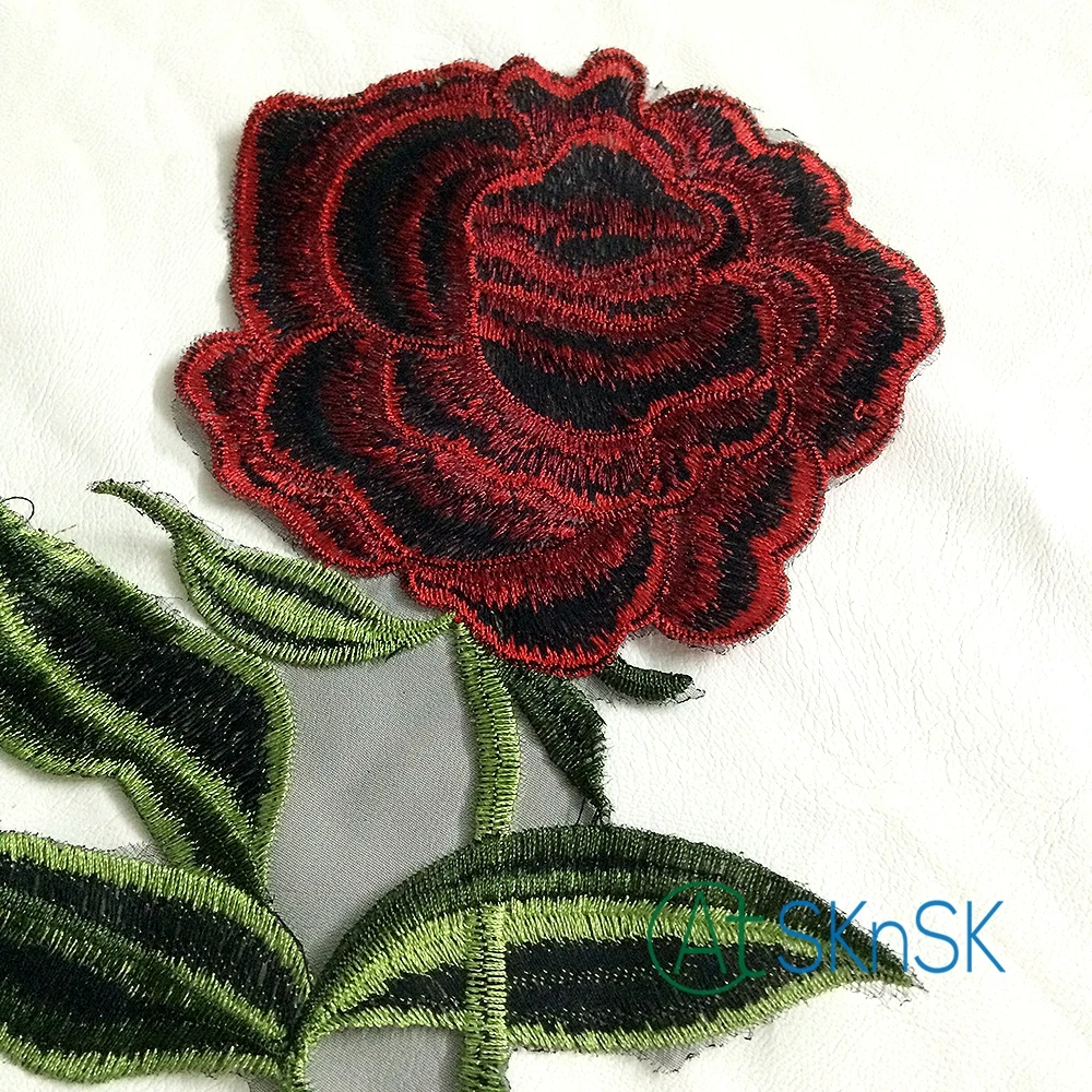 Патчи с вышивкой в виде цветка розы и пиона 50 шт./лот|applique iron on|iron on patchesiron |
