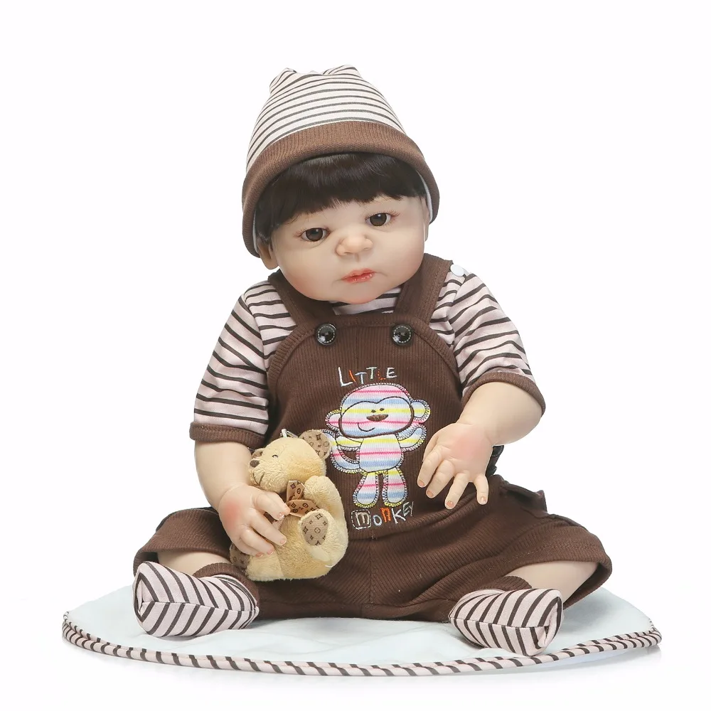 NPK Bebes reborn 46 см полностью силиконовые куклы baby boy игрушки роскошный набор с