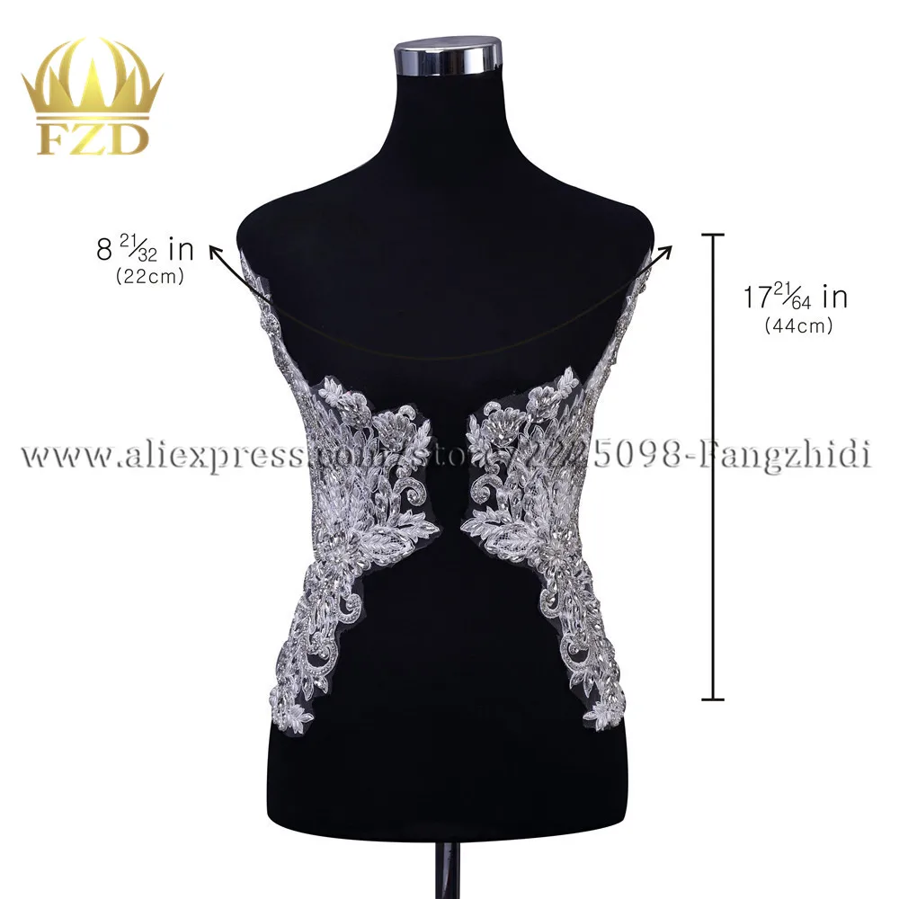 FZD 1 пара Стразы свадебное платье с бисером аппликация ручная работа красивыми
