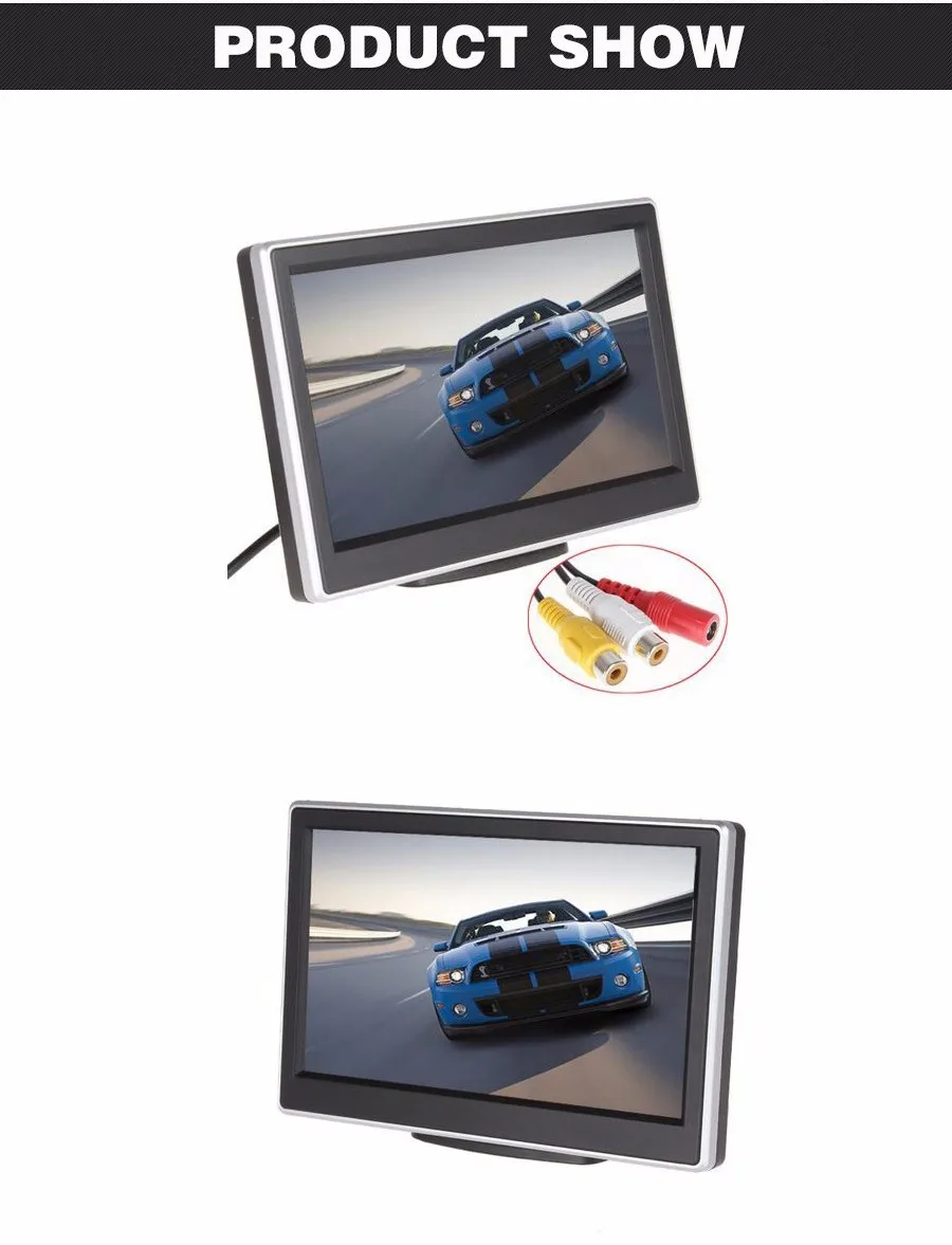 XYCING 5 дюймов TFT lcd цветной автомобильный монитор заднего вида+ E318 Автомобильная камера заднего вида