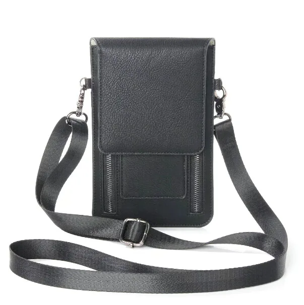 Леди плечевой ремень мобильный телефон кожаный чехол на молнии чехол-портмоне с