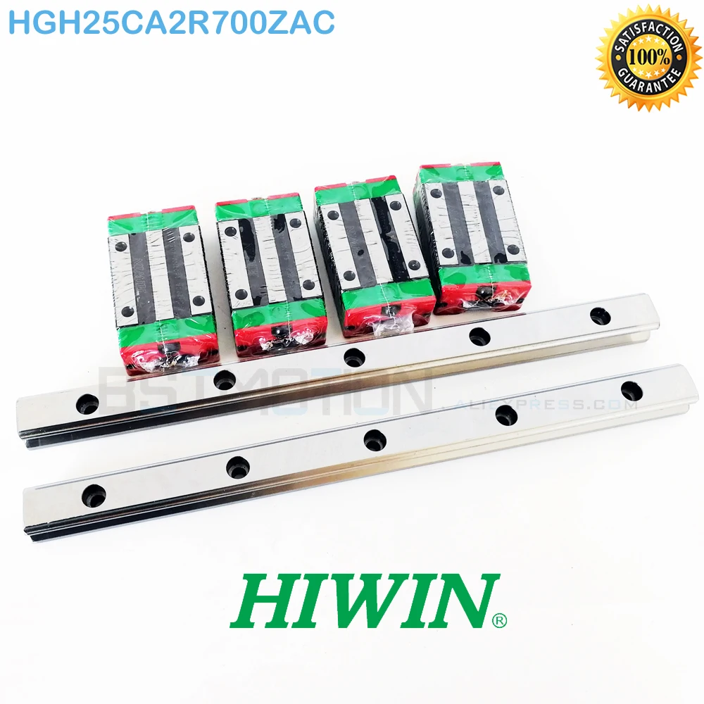 Оригинальная линейная направляющая движения HIWIN 25 мм HGR25 2 шт. 700 рельсовая 4 HGH25CA