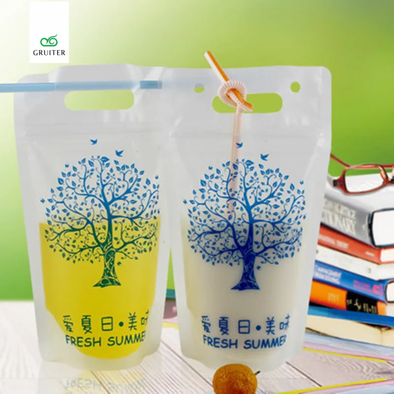 Матовые пластиковые пакеты для упаковки напитков с логотипом на заказ жидкого