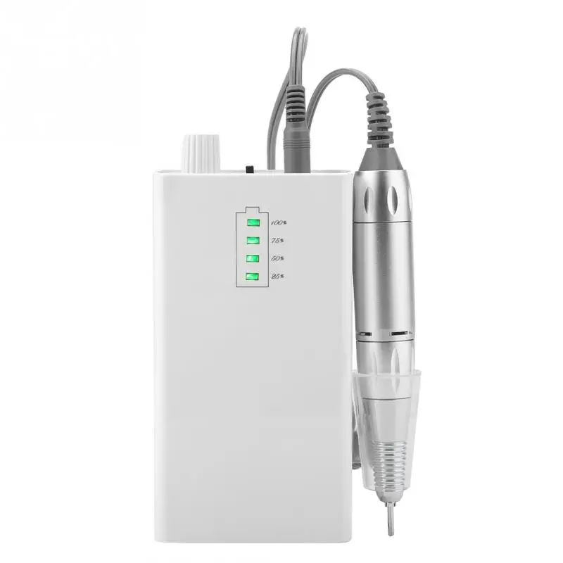 White US Plug 30000 об/мин Портативный Электрический Фрезер для ногтей, сверлильный станок для Перезаряжаемые беспроводные маникюра и педикюра, фрезер для ногтей оборудование UE/штепсельная вилка стандарта США - Цвет: White US Plug