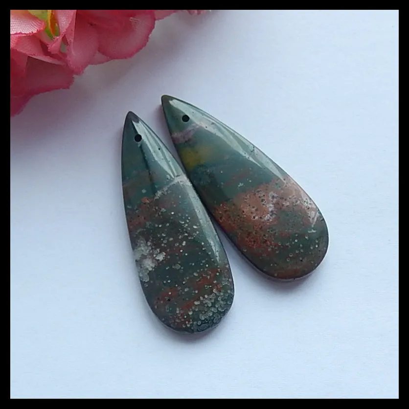 

Women's Popular Special,Gemstone Ocean Jasper fashion women Earrings,40x15x5mm,9.41g