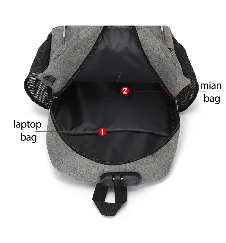 

Chuwanglin Fashion backpack men casual male 14"laptop backpacks USB charging travel backpack school bags mochila G62403
