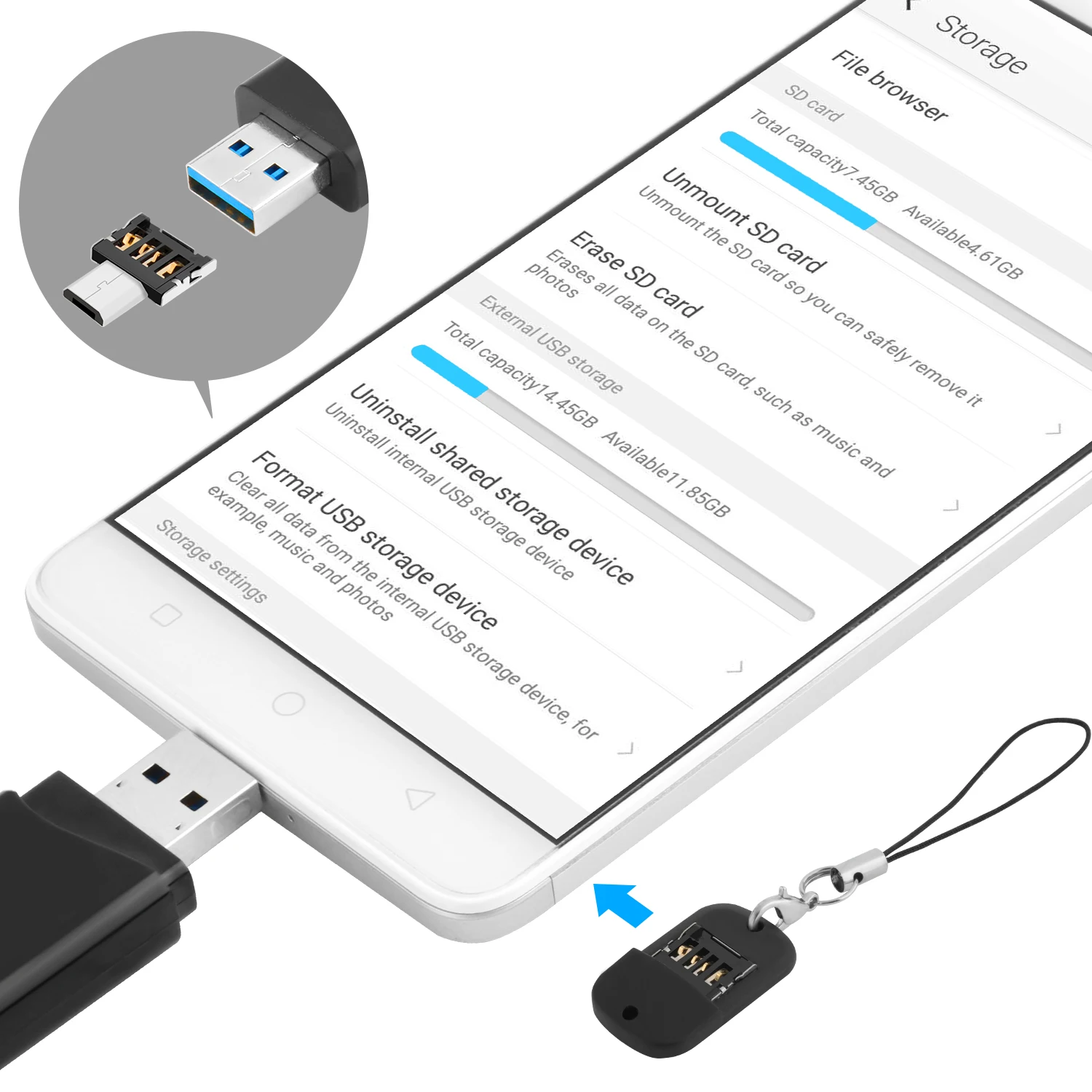 Rocketek Высокое качество usb 3,0 мульти памяти otg телефон кард-ридер 5 Гбит/с адаптер для TF micro SD для компьютера ноутбук аксессуары
