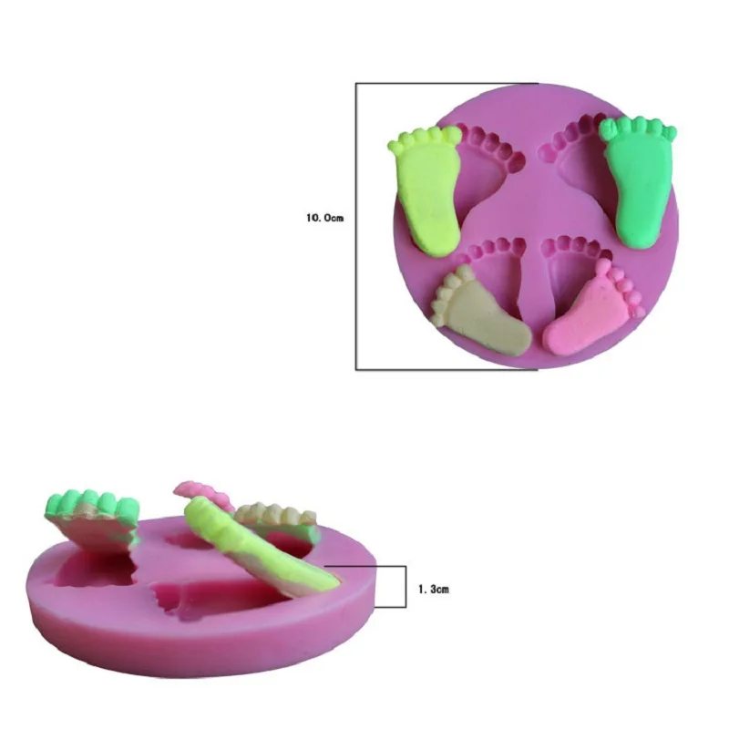1PCS Beautiful Baby foot shape Silicone 3D Mold Cake Decorating fondant soap mold silicone baking forms kitchen accessories | Дом и сад