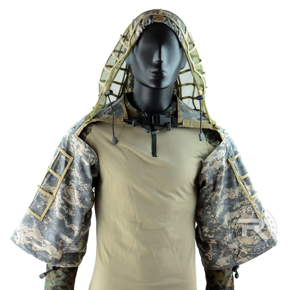 TTGTACTICAL Снайпер Ghillie капюшон камуфляж Ghillie костюм основа тактическая верхняя одежда для снайпера Viper капюшоны, охота Ghillie база