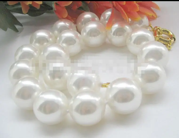 Серьги и колье красивое ожерелье с жемчужинами в форме ракушек южного моря