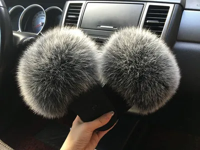 

2019 hot Sale thickness bottom Women Fur Slippers Luxury Real Fox Fur Beach Sandal Shoes Fluffy real Furry casual women slippers
