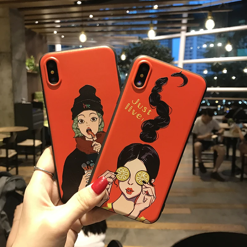 GABOOM Чехлы ТПУ телефон для iPhone 7 Чехол 6 6s плюс 8 X Рельеф уникальная красивая