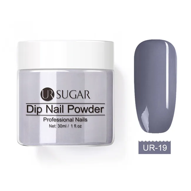 pattern 19 Ur Sugar погружение французский порошок ногтей блеск пигмент градиент ногтей натуральный 30 г цвет голографическое искусство ногтей украшения Dip блеск - Цвет: pattern 19