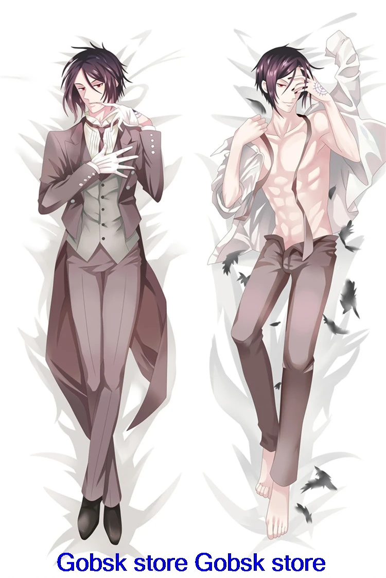 Аниме Черный Дворецкий Kuroshitsuji персонажи Себастиан Phantomhive отаку Dakimakura наволочка обнимающая тело наволочка