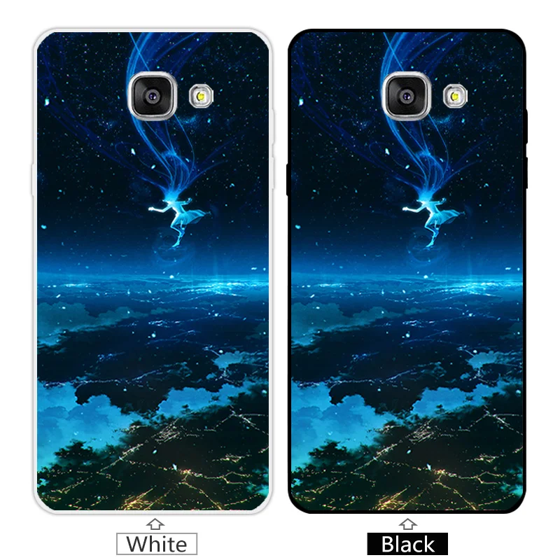 Silicon Case For Samsung Galaxy A7 2017 A720F 5.7" for SM-A720F Blue Back Cover Clear Soft TPU Phone Cases |