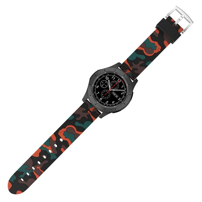 Силиконовый ремешок для часов Samsung Gear S3 Classic/ Frontier 22 мм сменный Moto 360 2nd Gen 46 AMAZFIT часы