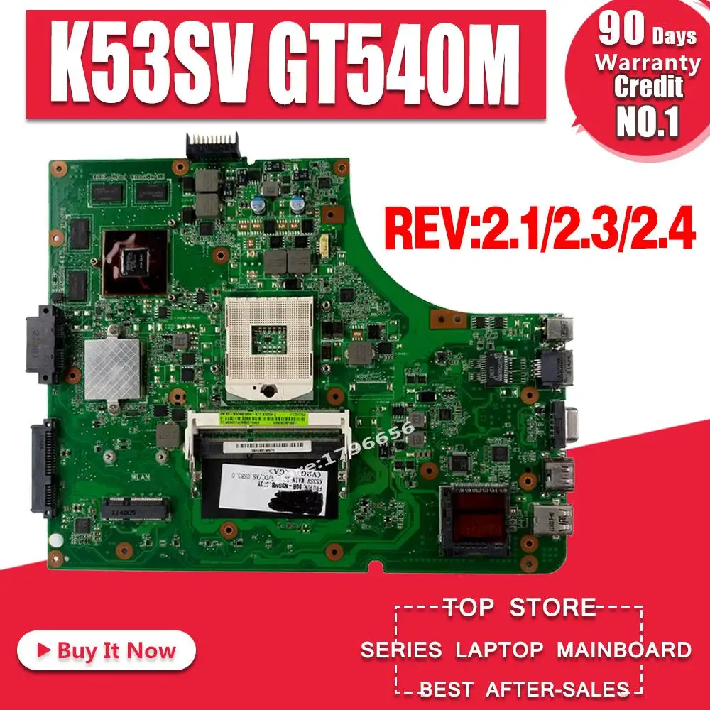 K53SV материнская плата для ноутбука ASUS K53SM K53SC K53SJ K53S A53S оригинальная материнская плата K53SV REV2.1/2,3/2,4 USB 3,0 GT540M 1G 8* памяти