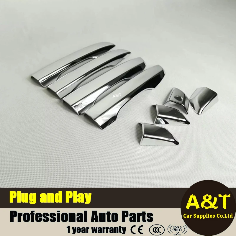 car styling for Honda Civic 2016 2017 model high quality chrome or Carbon fibre door handle cover decoration trim 8 pcs | Автомобили и