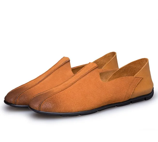 Cyabmoz Brand Vintage Flats Men Loafers 2017 Genuine Leather Suede Moccasins Driving Shoes Retro Slip On Chaussure Homme | Обувь