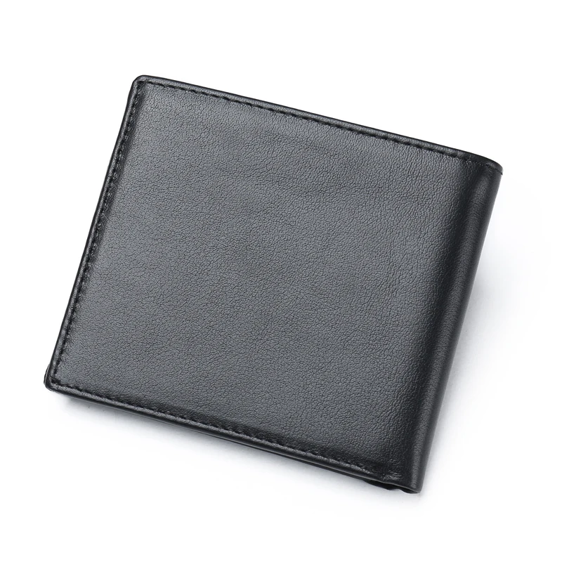 Кошелек мужской из натуральной кожи с RFID блокировкой тонкий бумажник откидной