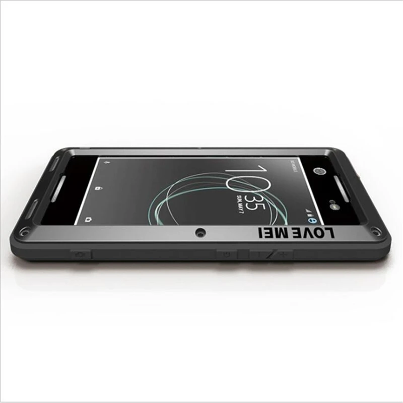 Чехол LOVE MEI для sony Xperia XA1 Ultra/Xperia XA1/XA Ultra/XA защита от грязи и воды Gorilla glass+ Алюминиевый металлический чехол