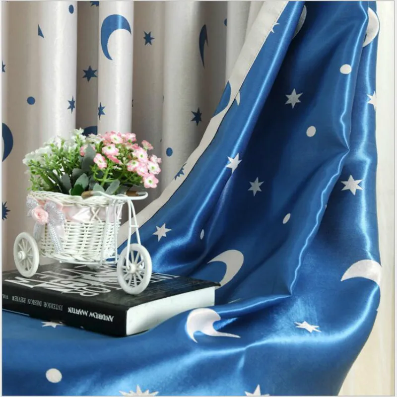(Одна панель) Современные худи/люверсы детские шторы Звездные оконные занавески