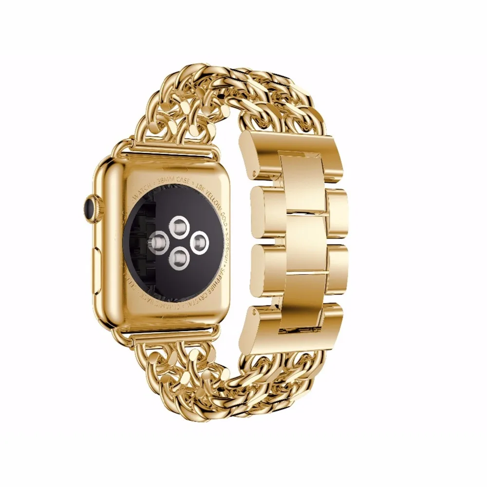 Ремешок из нержавеющей стали для Apple Watch band 44 мм 40 звеньевой браслет iwatch series 6 se 5 4 3 2
