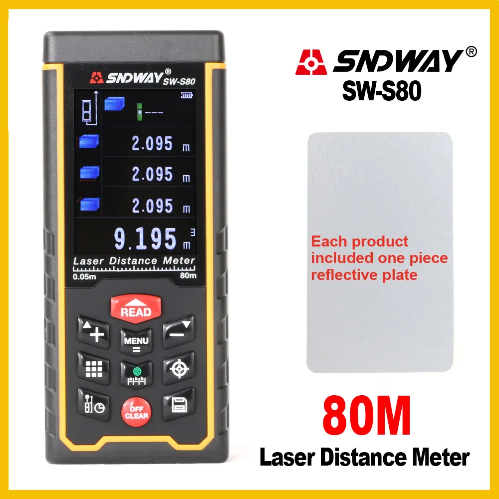 SW-S80 Лазер sndway дальномер 120 м наклонная перезаряжаемая Цифровая Камера Лазерный дальномер лазерный дальномер - Цвет: SW-S80