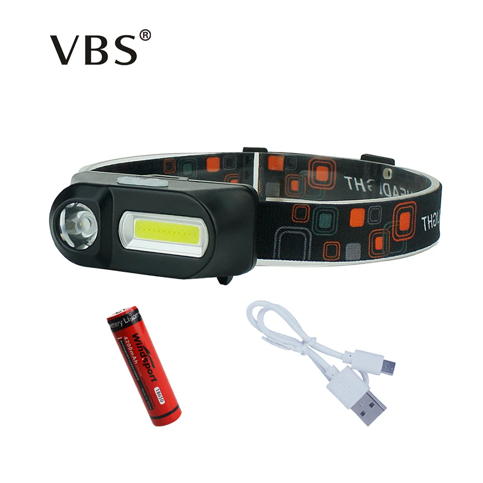 Мини фонарик на голову COB светодиодный налобный фонарь 18650 usb Перезаряжаемые 6 Режим светодиодный+ COB фар Глава Фонари факел для кемпинга ночные прогулки