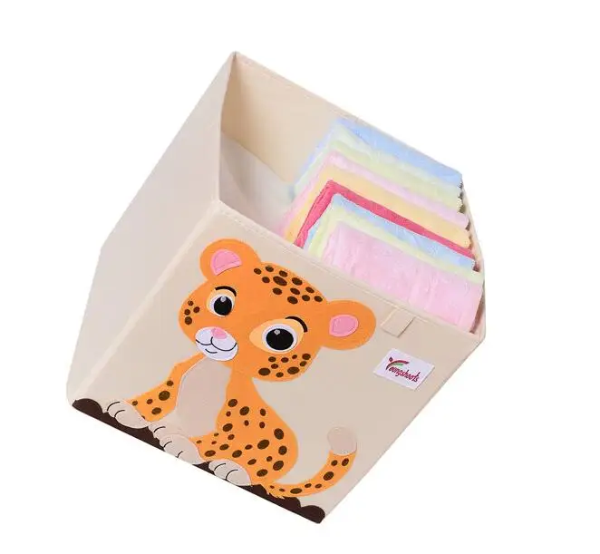 Tiger Новая 3D коробка для хранения игрушек Мультяшные животные складные корзины для хранения шкаф ящик Органайзер корзина для хранения одежды детские игрушки Органайзер - Цвет: Tiger
