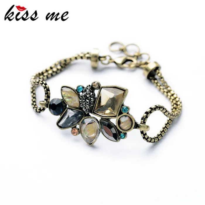 KISS ME sl00235 новые стили эффектные Модные женские ювелирные изделия элегантные полимерные каменные растения очаровательные браслеты и браслеты