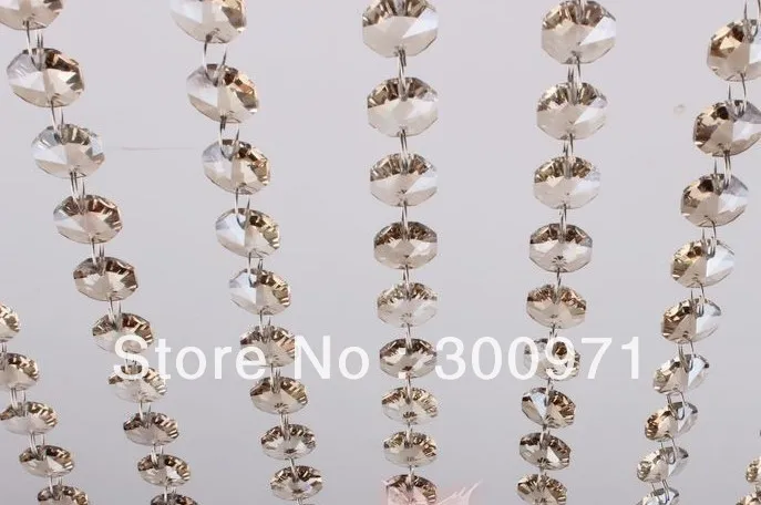 

Free shipping 2000pcs/lot , cognac color of 14mm crystal octagon beads in 2 holes for home decoration accessories
