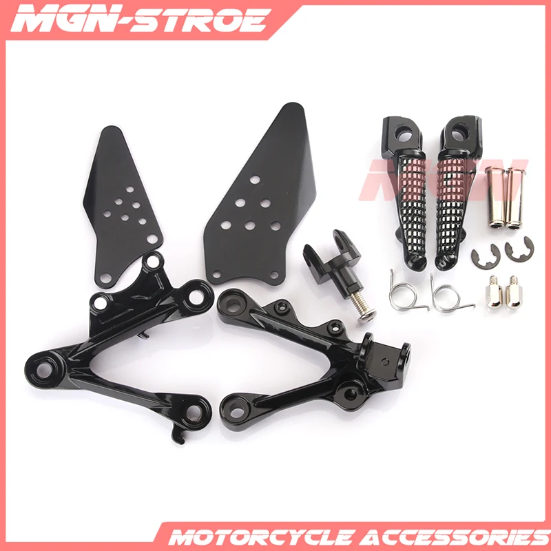 Передние Подножки подножки педали для ног кронштейн KAWASAKI ZX6R ZX 6R 2009 2010 2011 2012 2014 09 10
