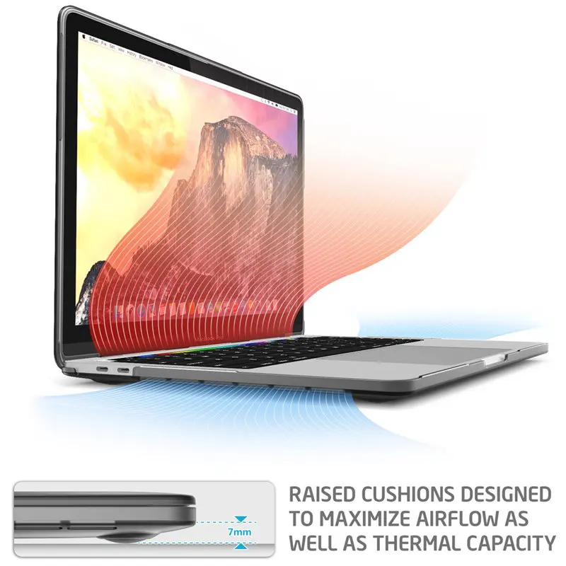Для MacBook Pro 15 чехол с сенсорной панелью/Touch ID() A1990/A1707 i-Blason тонкий морозный жесткий чехол+ ТПУ бампер