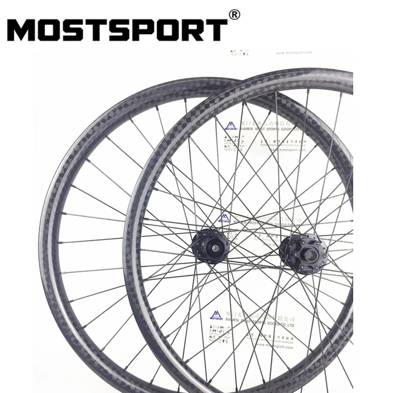MOSTSPORT 27.5er/650B Asymmetric MTB Tubeless Carbon Wheels DT SWISS 350 Hubs Thru Axle 110*15/148*12 Boost | Спорт и развлечения