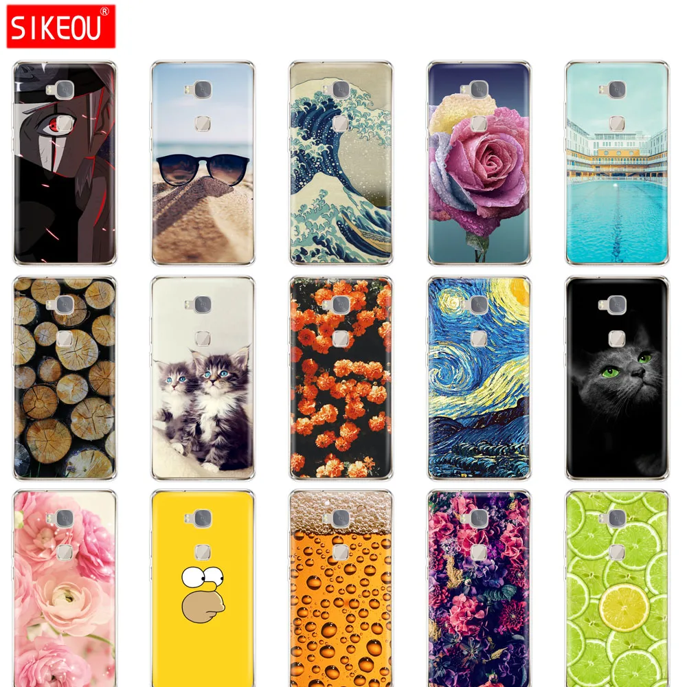 Силиконовый чехол для телефона huawei honor 5X мягкий из ТПУ 5 x KIW-L21 coqa Coque Funda