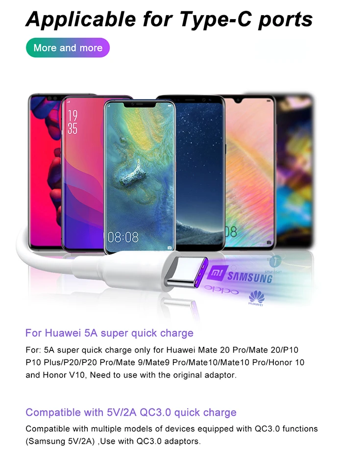 Musyue 5A usb type-C кабель для huawei P20 Lite P30 Pro P10 Plus USB C кабель Supercharge кабель для huawei mate 30 20 10 P10 Lite