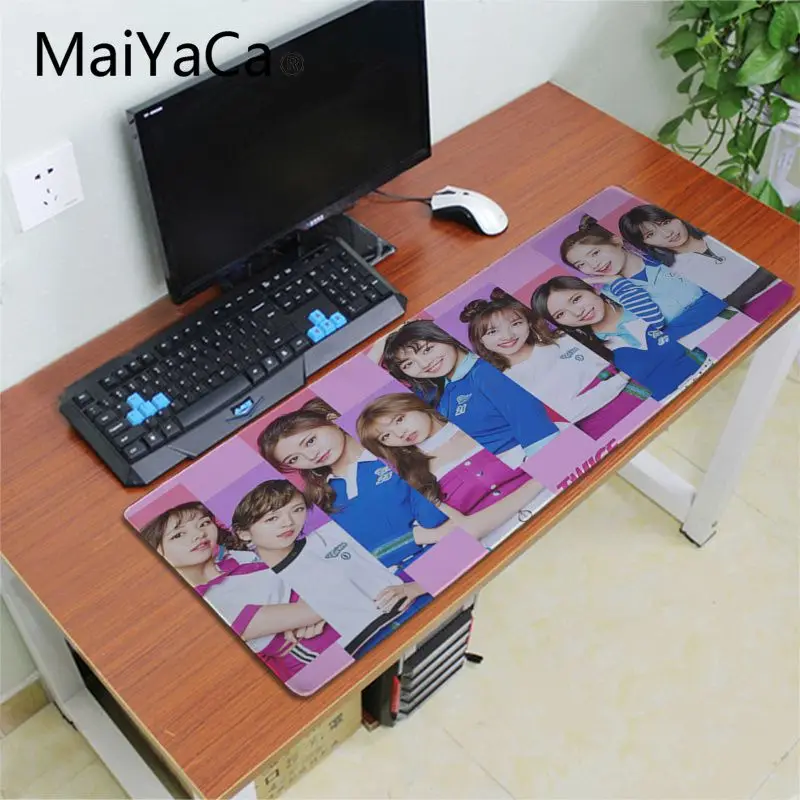 Maiyaca Twice Mina Momo Kpop Комфортный коврик для мыши игровой коврик для мыши xl скоростной коврик для мыши с клавиатурой ноутбук Настольный коврик - Цвет: Lock Edge 30x60cm