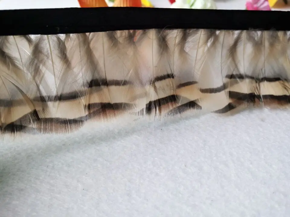 Тканевый ремень с перьями partridge 5 метров ширина около 40 мм украшения сделай сам