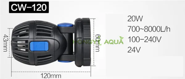 100~ 240v CW-110 CW-120 CW-140 CW-160 аквариум Wave Maker пропеллер Беспроводной Управление мастер/Slave насос серии CW - Цвет: CW-120