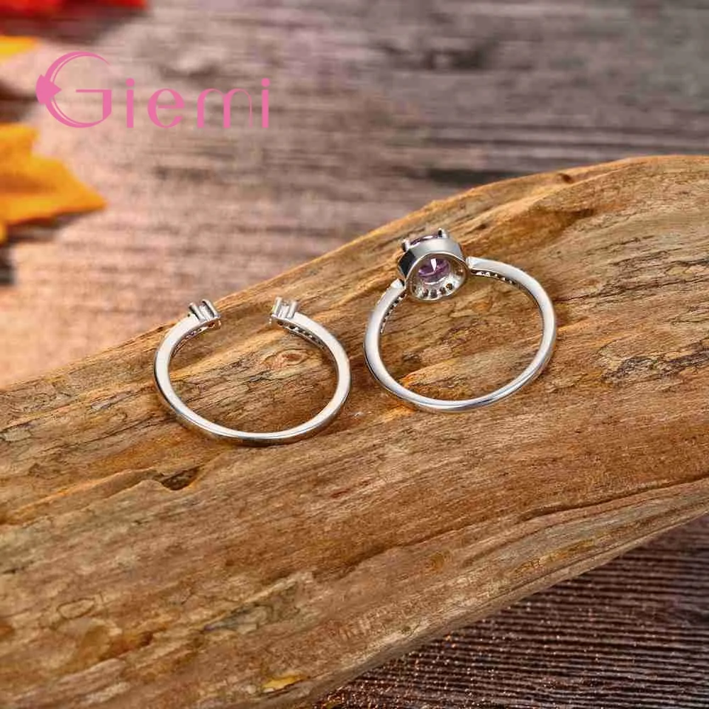 Кольцо с фианитом 2 кольца | Украшения и аксессуары