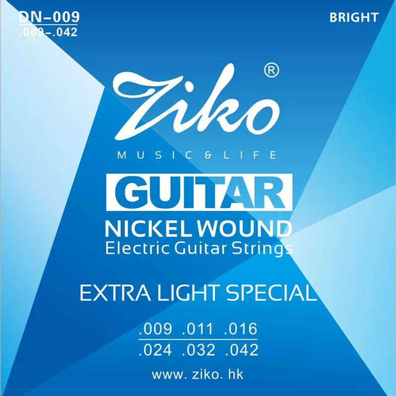 DN009-042 Струны для гитары ZIKO. 010-.046 009-042 Струны для электрогитары гитарные части Музыкальные инструменты аксессуары - Цвет: DN009-042