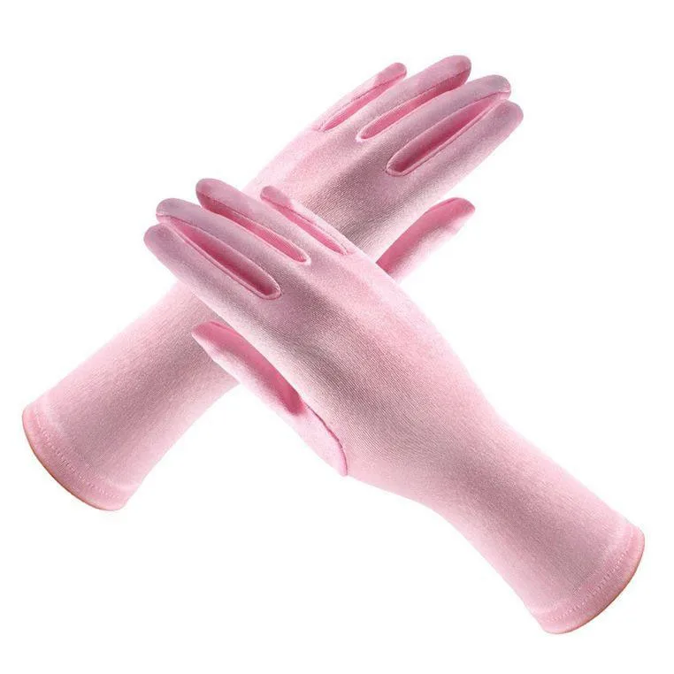 MUABABY/коронация Эльзы для девочек; перчатки; 9 цветов; парча; короткие длинные перчатки; 24 см; однотонная одежда для костюмированной вечеринки; Карнавальный костюм для девочек