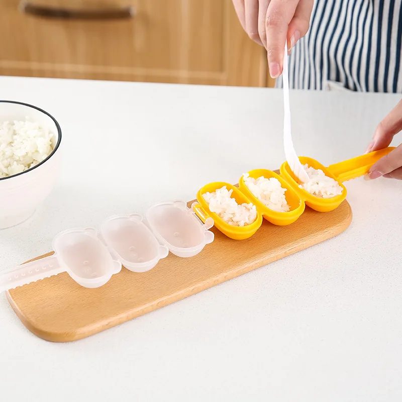 Кухня Bento аксессуары 1 шт. Дети DIY милые мини риса и для овощных роллов плесень устройство для приготовления мясных шариков суши Onigiri инструмент кухня гаджеты