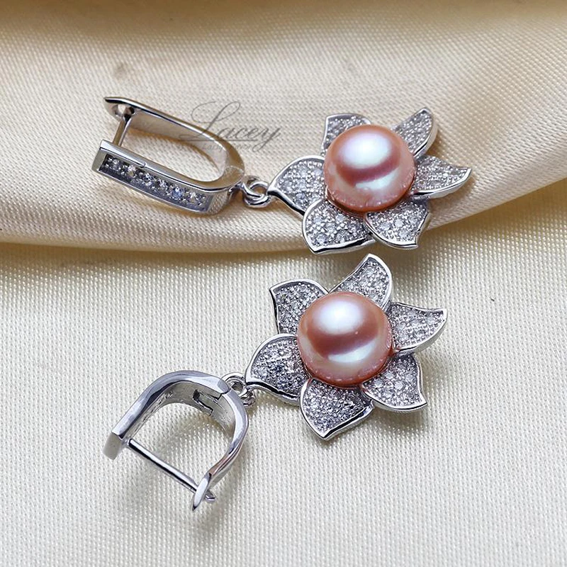 Женские серьги гвоздики из серебра 925 пробы с жемчугом|earring studs for guys|earrings swarovskiearrings