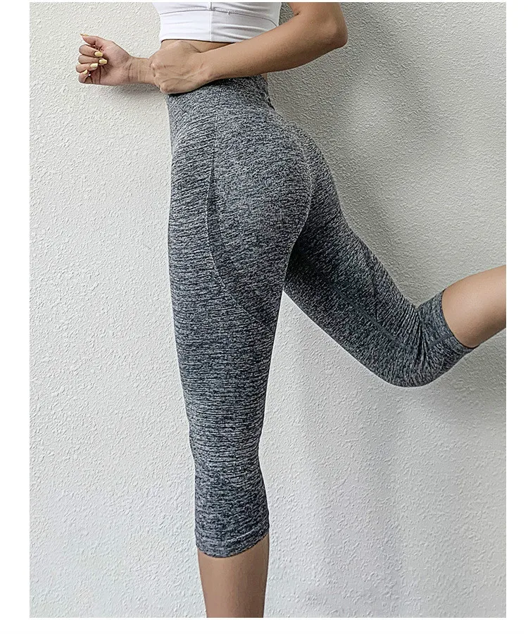 Imlario, высокая талия, энергетические, для спортзала, Капри для бега, колготки, бесшовные, для йоги, укороченные штаны, для женщин, супер эластичные, для тренировок, попой, леггинсы, 3/4