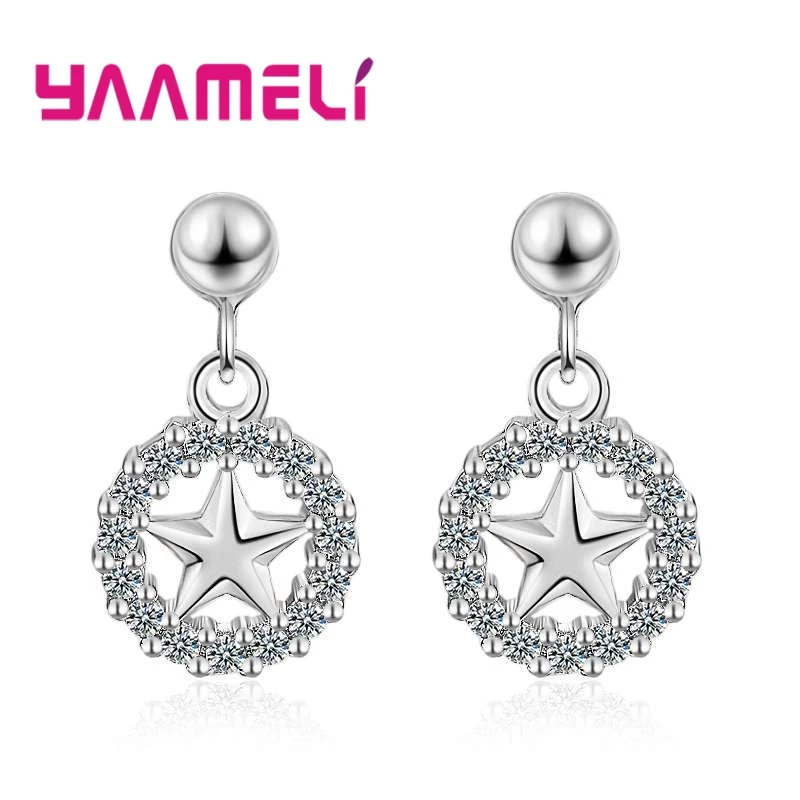 

Женские серьги-подвески из серебра 925 пробы, с фианитами