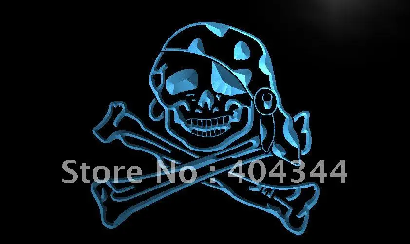 

LK632- Pirate Girl Skull Home Decor NEW LED Neon Light Sign home decor crafts