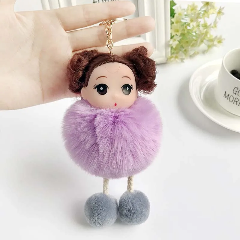 Новый милый женский брелок с Плюшевым Мехом для ключей кулоном 2019|Брелоки| |